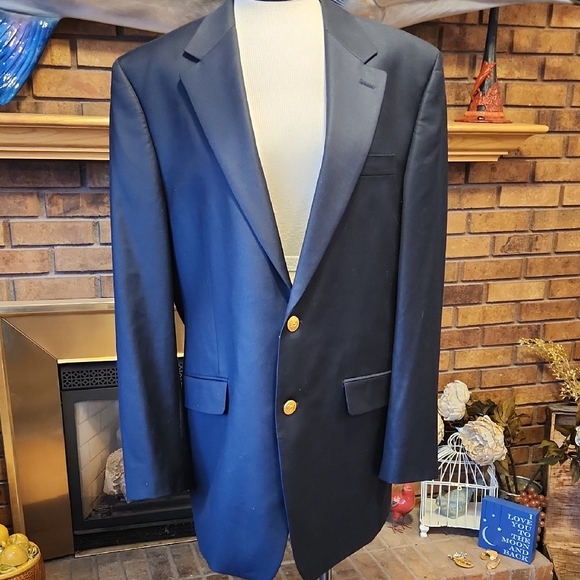 Lauren Ralph Lauren Macys Black Blazer Gold Buttons preppy business church
